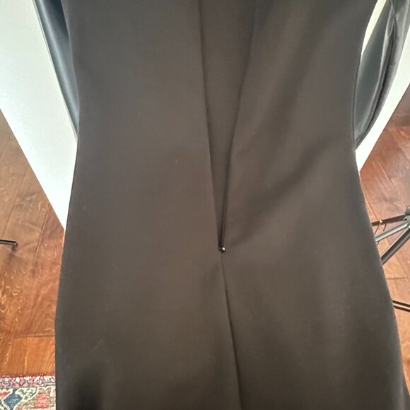 Maniere De Voir Vegan Leather Suspender Dress in Black - Picture 7 of 12